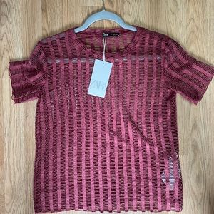 Zara dark red top. Size s. NWT